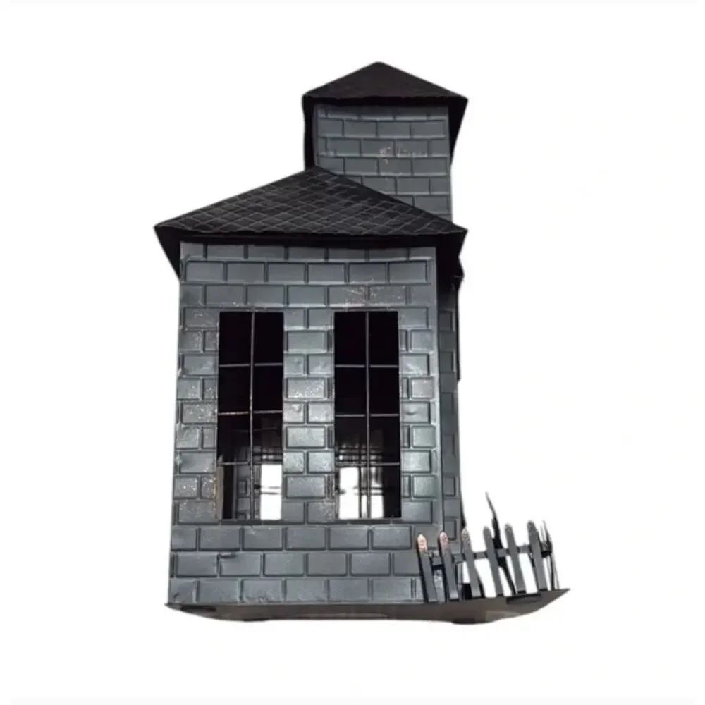 Pottery Barn Black Halloween Haunted House Metal Spooky